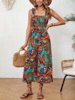 Salopeta Lunga Bharty Cu Print Multicolor - imagine 3