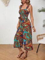 Salopeta Lunga Bharty Cu Print Multicolor - imagine 4
