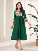 Rochie Lunga Estel Verde - imagine 3