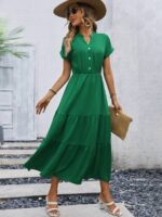 Rochie Lunga Margaux Verde - imagine 4