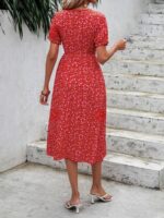 Rochie Midi Jocelina Rosie Cu Model Floral Alb - imagine 2