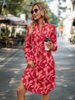 Rochie Midi Anelia Rosie Cu Print Roz - imagine 3