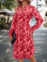 Rochie Midi Anelia Rosie Cu Print Roz - imagine 4