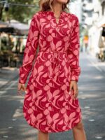 Rochie Midi Anelia Rosie Cu Print Roz - imagine 5