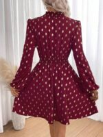Rochie Scurta Alexis Grena cu Buline Aurii - imagine 2