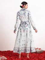 Rochie Midi Ayarti Alba cu Print Floral - imagine 2