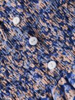Rochie Scurta Comiza Bleu cu Print Floral - imagine 3