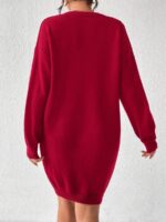 Rochie Scurta Tricotata Eva Rosie - imagine 2