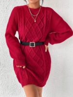 Rochie Scurta Tricotata Eva Rosie - imagine 3