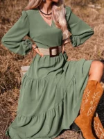 Rochie Lunga Alvrune Khaki