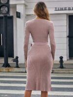 Rochie Midi Piripi Mov Cu Cordon - imagine 2