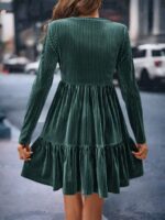 Rochie Scurta Edithe Verde Inchis - imagine 2