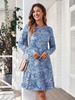 Rochie Scurta Adriana Albastra - imagine 3