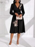 Rochie Midi Boyana Neagra - imagine 3