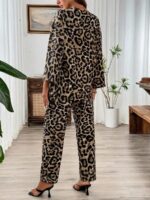 Compleu Grace Cu Print Animal Format Din Bluza si Pantalon Lung - imagine 2