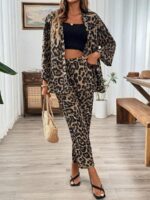 Compleu Grace Cu Print Animal Format Din Bluza si Pantalon Lung - imagine 3