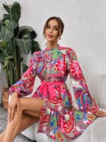 Rochie Scurta Awinita Multicolora
