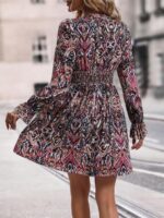 Rochie Scurta Zlata Neagra Cu Print Multicolor - imagine 2