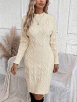 Rochie Tricotata Scurta Adela Alba