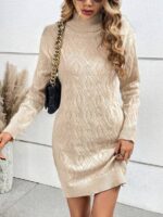 Rochie Scurta Tricotata Rikarda Crem