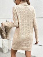 Rochie Scurta Tricotata Rikarda Crem - imagine 2