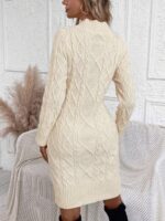 Rochie Tricotata Scurta Adela Alba - imagine 2