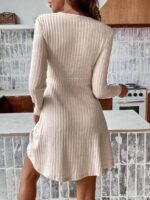 Rochie Scurta Birkita Crem - imagine 2
