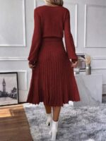 Rochie Midi Tricotata Rada Grena - imagine 2