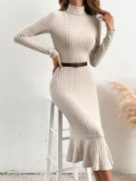 Rochie Midi Karina Crem - imagine 4