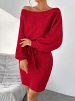 Rochie Tricotata Scurta Dyanna Rosie - imagine 3