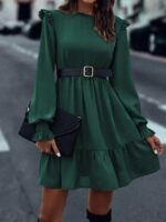Rochie Scurta Edena Verde Inchis