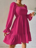 Rochie Scurta Mercya Roz Inchis - imagine 3