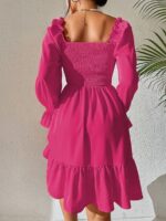Rochie Scurta Mercya Roz Inchis - imagine 2
