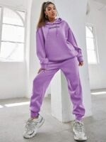 Trening Cleopatra Mov Format Din Pantalon Lung Si Bluza Cu Gluga - imagine 3