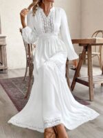 Rochie Lunga Marama Alba - imagine 3