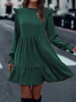 Rochie Scurta Edena Verde Inchis - imagine 3