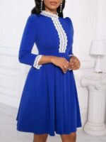 Rochie Scurta Elodye Albastra - imagine 3