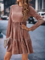 Rochie Scurta Petunia Maro Deschis - imagine 3