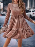 Rochie Scurta Petunia Maro Deschis