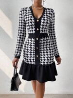 Rochie Scurta Rohit Alb Negru - imagine 3
