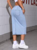 Fusta Midi Azra Din Denim - imagine 2
