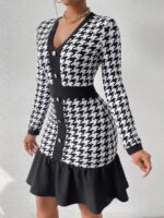 Rochie Scurta Rohit Alb Negru