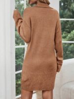 Rochie Tricotata Scurta Ophelia Bej - imagine 2