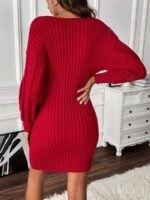 Rochie Tricotata Scurta Sevda Grena - imagine 2