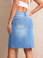 Fusta Scurta Saraya din Denim - imagine 2