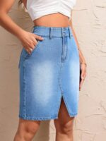 Fusta Scurta Saraya din Denim - imagine 3