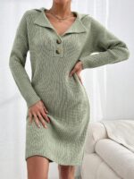 Rochie Tricotata Scurta Damla Vernil