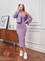 Compleu cu Rochie Midi Ajay Lila
