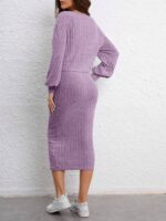 Compleu cu Rochie Midi Ajay Lila - imagine 2