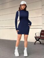 Rochie Scurta Almanda Bleumarin - imagine 3